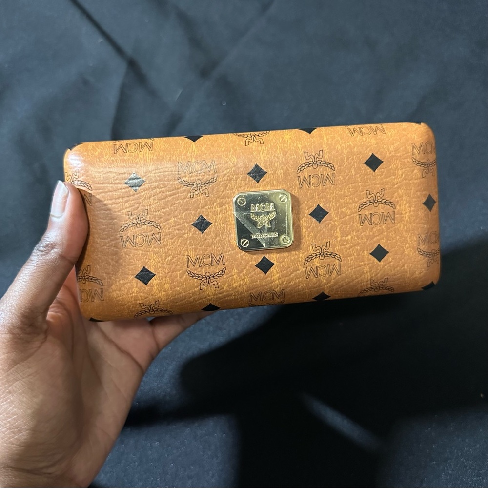 MCM Cognac Visetos eye case only(no glasses)
